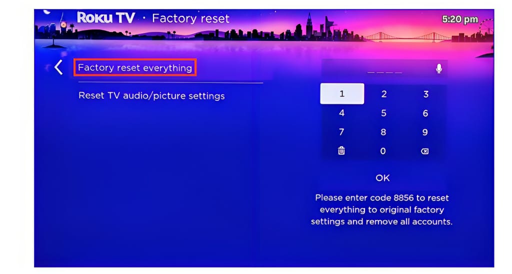 How to Factory reset Roku TV
